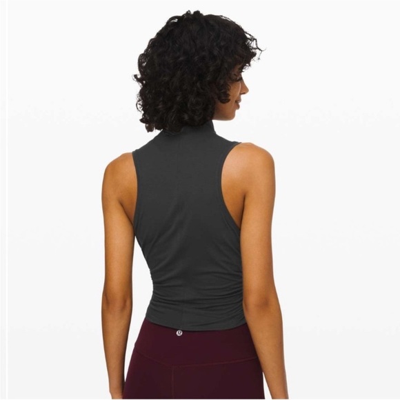 Lululemon See The Horizon Ruched Tank Top In Black Medium 35 - Picture 3 of 6